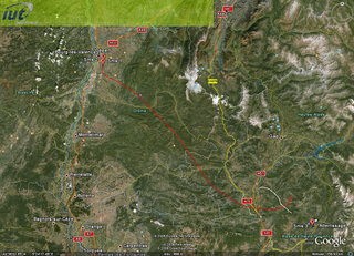 Trajectoire ballon sur Google Earth